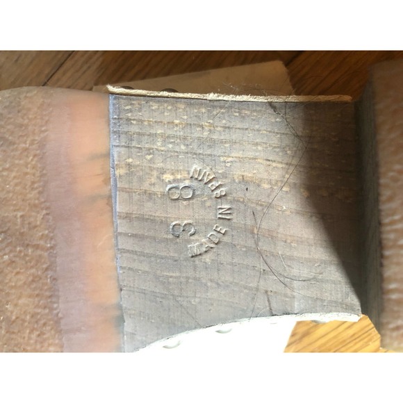 Free People Sonnet Wooden Clog White Gray Sandals - Picture 4 of 5